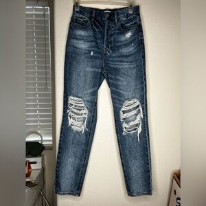 PacSun Jeans Womens Size 25 Blue High Waist Button Fly Medium Wash